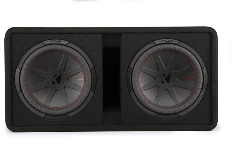 Kicker 48DCWR122 Ported enclosure with two 12" CompR® subwoofers