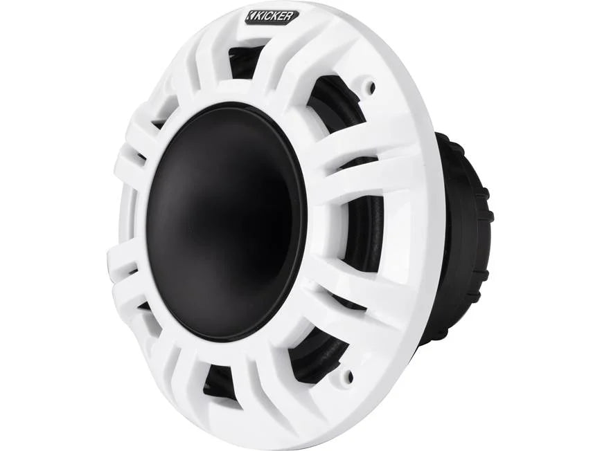 Kicker 48KMXL654 6-1/2" marine speakers with white and charcoal grilles