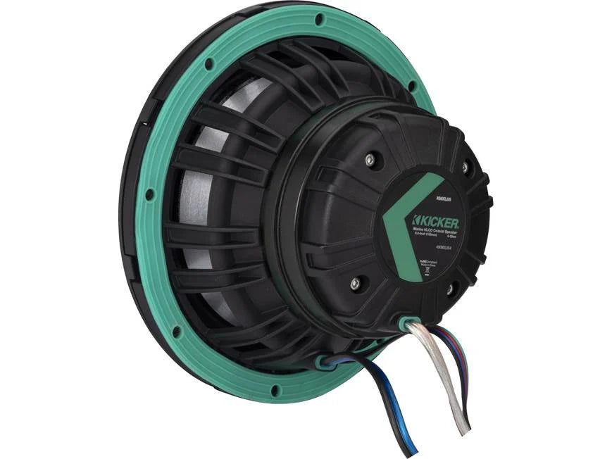 Kicker 48KMXL654 6-1/2" marine speakers with white and charcoal grilles