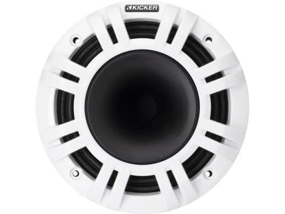 Kicker 48KMXL654 6-1/2" marine speakers with white and charcoal grilles