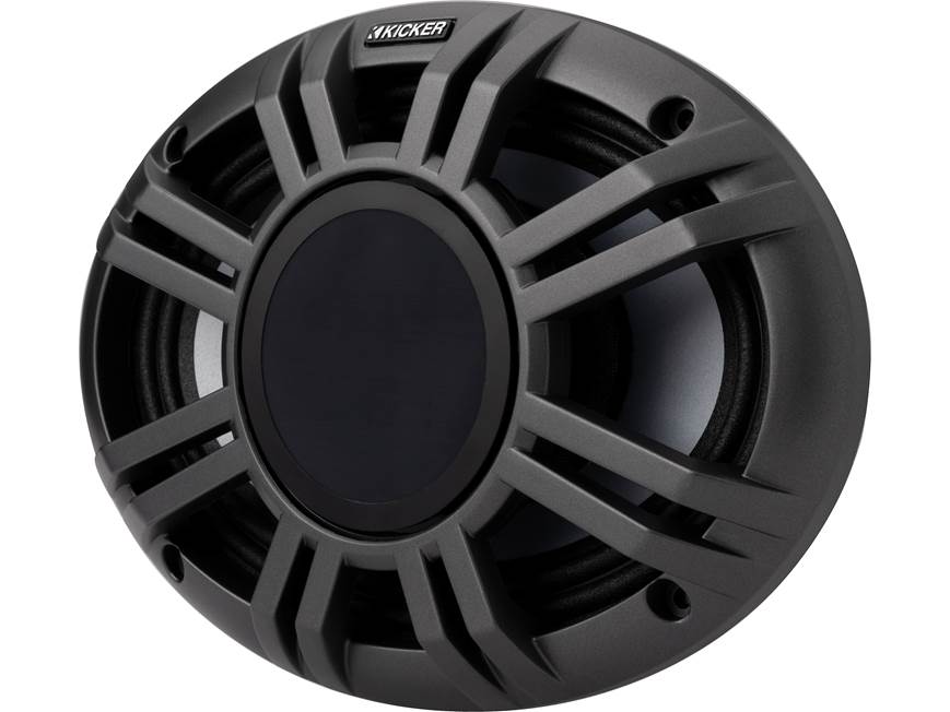 Kicker 48KMXL694 6"x9" LED marine speakers with white and charcoal grilles