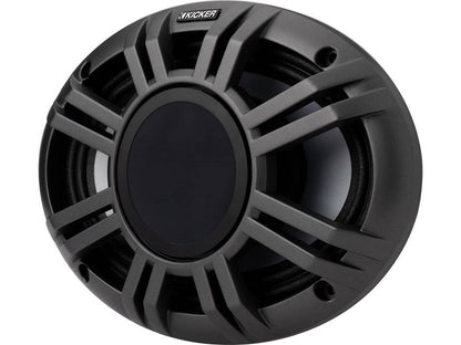Kicker 48KMXL694 6"x9" LED marine speakers with white and charcoal grilles