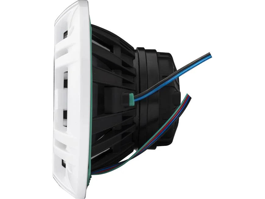 Kicker 48KMXL694 6"x9" LED marine speakers with white and charcoal grilles
