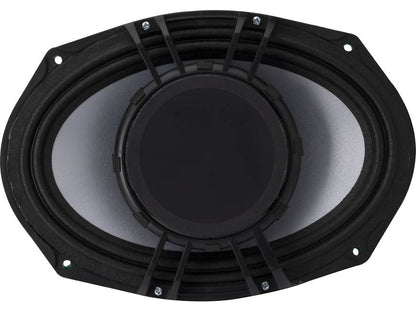 Kicker 48KMXL694 6"x9" LED marine speakers with white and charcoal grilles