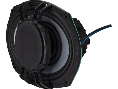 Kicker 48KMXL694 6"x9" LED marine speakers with white and charcoal grilles