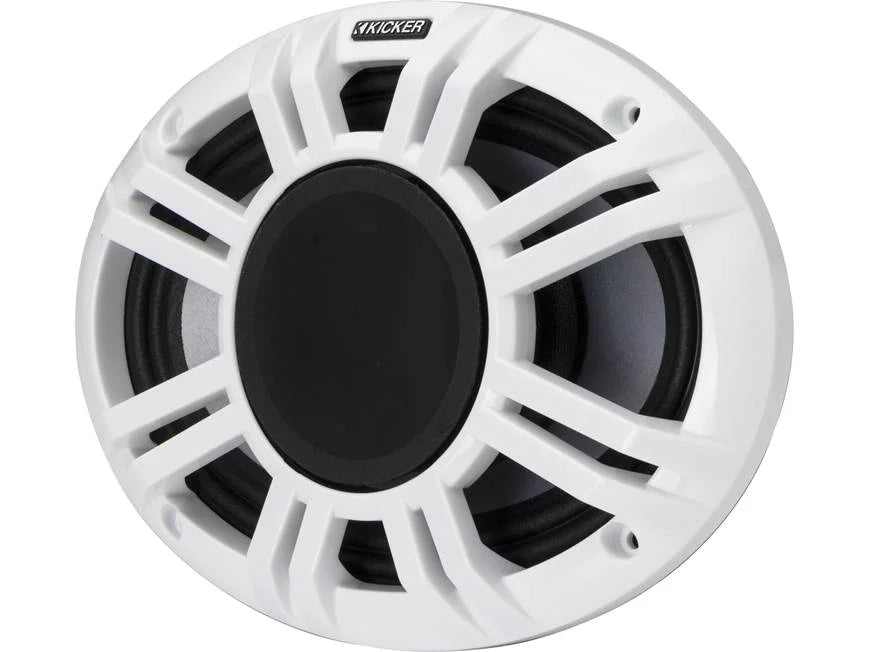 Kicker 48KMXL694 6"x9" LED marine speakers with white and charcoal grilles