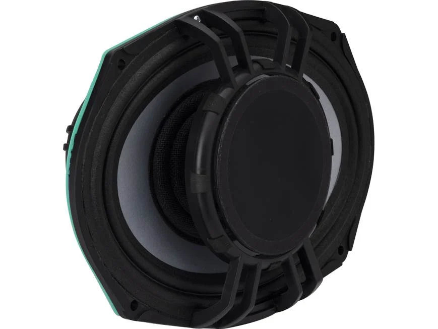 Kicker 48KMXL694 6"x9" LED marine speakers with white and charcoal grilles