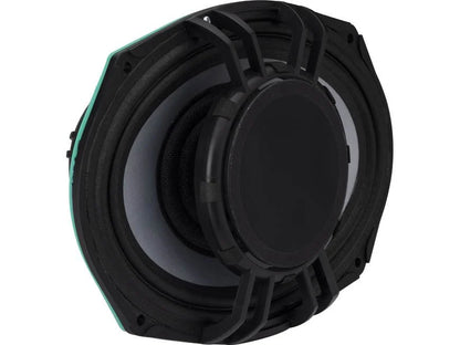 Kicker 48KMXL694 6"x9" LED marine speakers with white and charcoal grilles