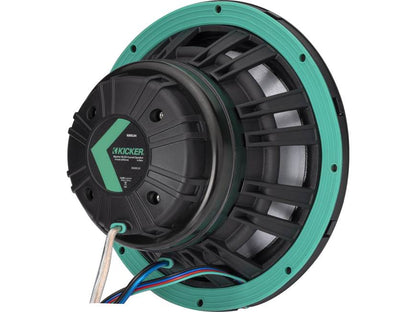 Kicker 48KMXL84 8" marine speakers with white and charcoal grilles