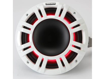Kicker 48KMXL84 8" marine speakers with white and charcoal grilles