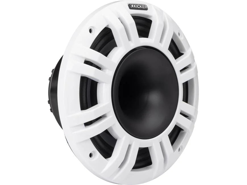 Kicker 48KMXL84 8" marine speakers with white and charcoal grilles