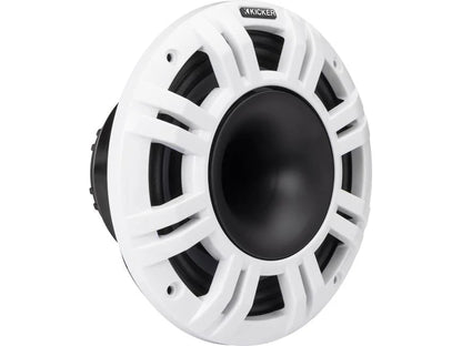 Kicker 48KMXL84 8" marine speakers with white and charcoal grilles