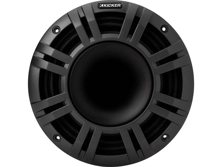 Kicker 48KMXL84 8" marine speakers with white and charcoal grilles