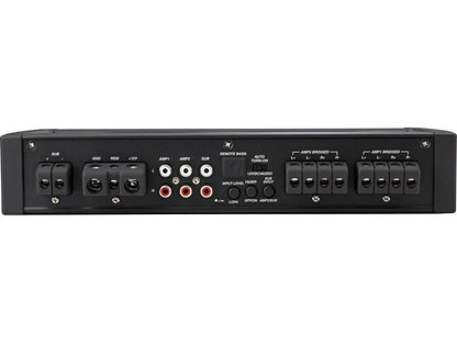 Kicker 48KXMA900.5 KXMA Series 5-channel marine amplifier — 75 watts RMS x 4 at 4 ohms + 400 watts RMS x 1 at 2 ohms