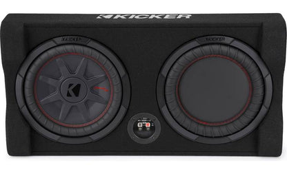 Kicker 48TRTP102 Sealed downward-firing enclosure with CompRT® 10" shallow-mount subwoofer and passive radiator