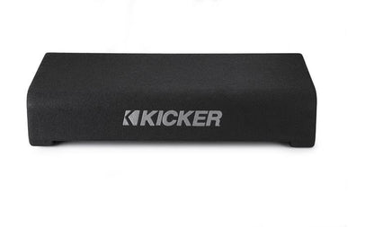 Kicker 48TRTP102 Sealed downward-firing enclosure with CompRT® 10" shallow-mount subwoofer and passive radiator