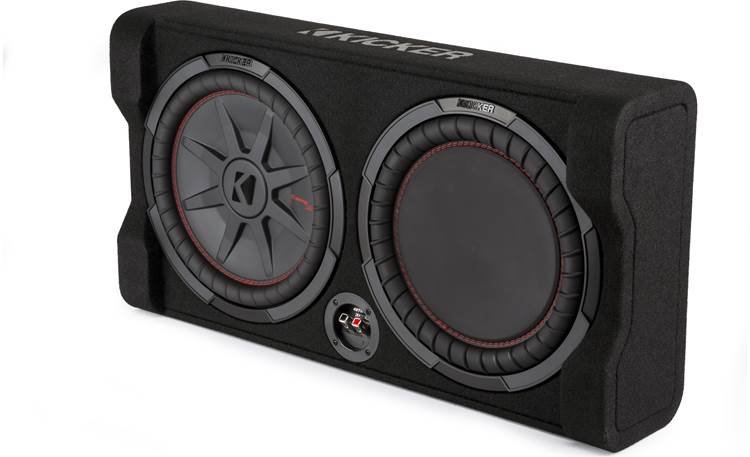 Kicker 48TRTP122 Sealed downward-firing enclosure with CompRT® 12" shallow-mount subwoofer and passive radiator