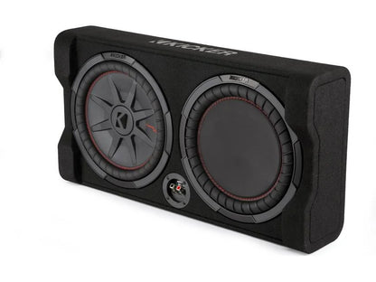 Kicker 48TRTP122 Sealed downward-firing enclosure with CompRT® 12" shallow-mount subwoofer and passive radiator