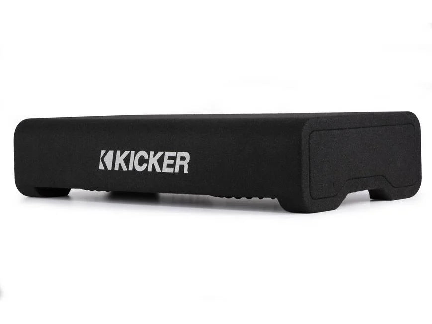 Kicker 48TRTP122 Sealed downward-firing enclosure with CompRT® 12" shallow-mount subwoofer and passive radiator