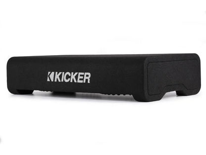 Kicker 48TRTP122 Sealed downward-firing enclosure with CompRT® 12" shallow-mount subwoofer and passive radiator