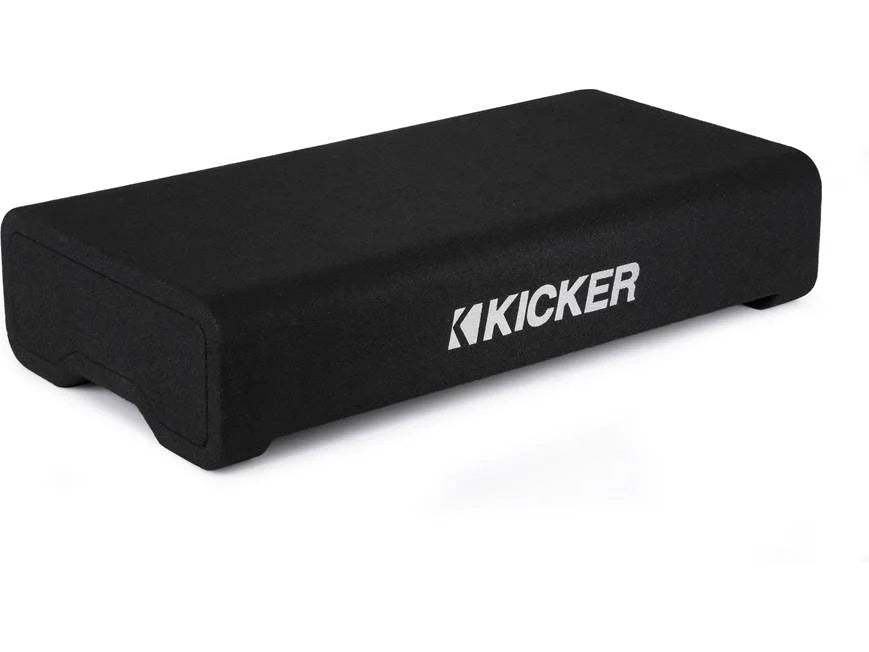 Kicker 48TRTP122 Sealed downward-firing enclosure with CompRT® 12" shallow-mount subwoofer and passive radiator