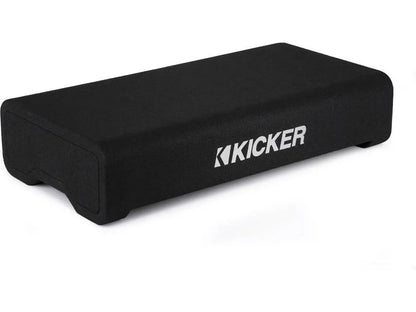 Kicker 48TRTP122 Sealed downward-firing enclosure with CompRT® 12" shallow-mount subwoofer and passive radiator