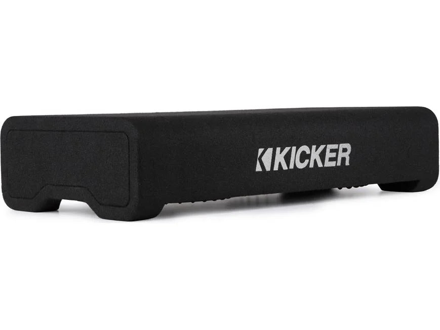 Kicker 48TRTP122 Sealed downward-firing enclosure with CompRT® 12" shallow-mount subwoofer and passive radiator