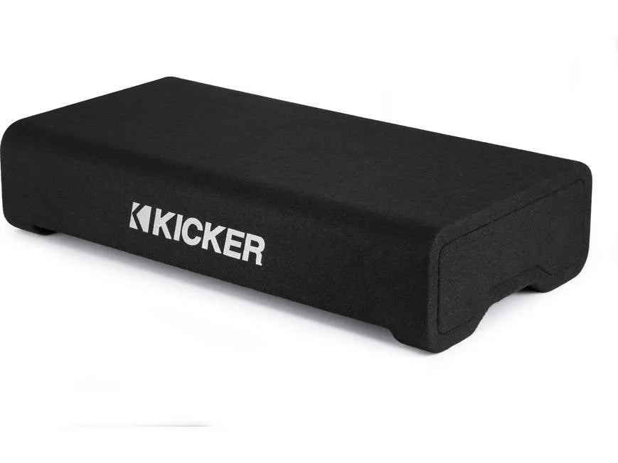 Kicker 48TRTP122 Sealed downward-firing enclosure with CompRT® 12" shallow-mount subwoofer and passive radiator