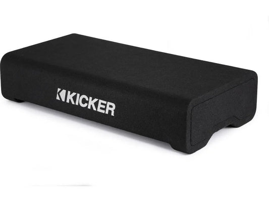 Kicker 48TRTP122 Sealed downward-firing enclosure with CompRT® 12" shallow-mount subwoofer and passive radiator