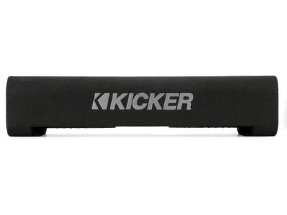 Kicker 48TRTP82 Sealed downward-firing enclosure with CompRT® 8" shallow-mount subwoofer and passive radiator