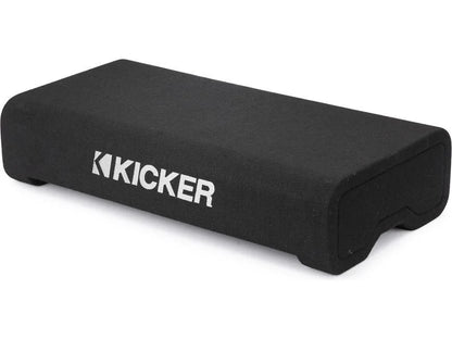 Kicker 48TRTP82 Sealed downward-firing enclosure with CompRT® 8" shallow-mount subwoofer and passive radiator