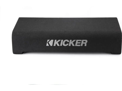 Kicker 48TRTP82 Sealed downward-firing enclosure with CompRT® 8" shallow-mount subwoofer and passive radiator