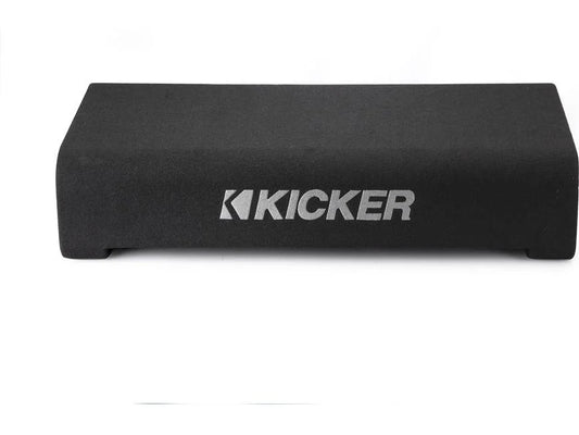 Kicker 48TRTP82 Sealed downward-firing enclosure with CompRT® 8" shallow-mount subwoofer and passive radiator