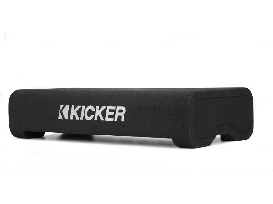 Kicker 48TRTP82 Sealed downward-firing enclosure with CompRT® 8" shallow-mount subwoofer and passive radiator