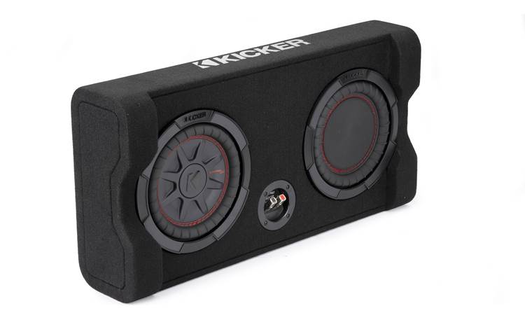 Kicker 48TRTP82 Sealed downward-firing enclosure with CompRT® 8" shallow-mount subwoofer and passive radiator