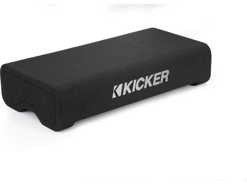 Kicker 48TRTP82 Sealed downward-firing enclosure with CompRT® 8" shallow-mount subwoofer and passive radiator