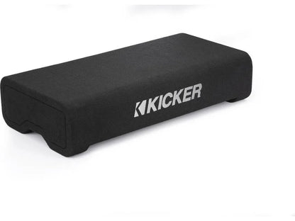 Kicker 48TRTP82 Sealed downward-firing enclosure with CompRT® 8" shallow-mount subwoofer and passive radiator