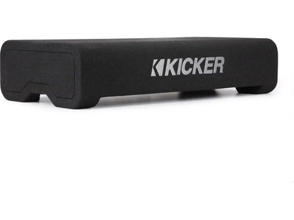 Kicker 48TRTP82 Sealed downward-firing enclosure with CompRT® 8" shallow-mount subwoofer and passive radiator