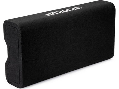 Kicker 48TRTP82 Sealed downward-firing enclosure with CompRT® 8" shallow-mount subwoofer and passive radiator