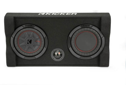 Kicker 48TRTP82 Sealed downward-firing enclosure with CompRT® 8" shallow-mount subwoofer and passive radiator