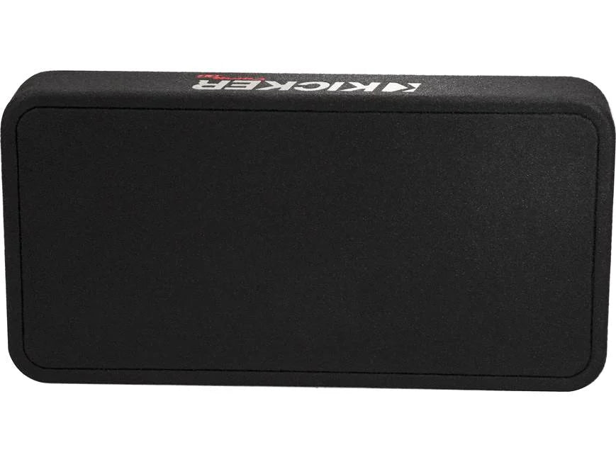 Kicker 48TCWRT102 Truck-style sealed enclosure with single 10" CompRT® 2-ohm subwoofer and passive radiator