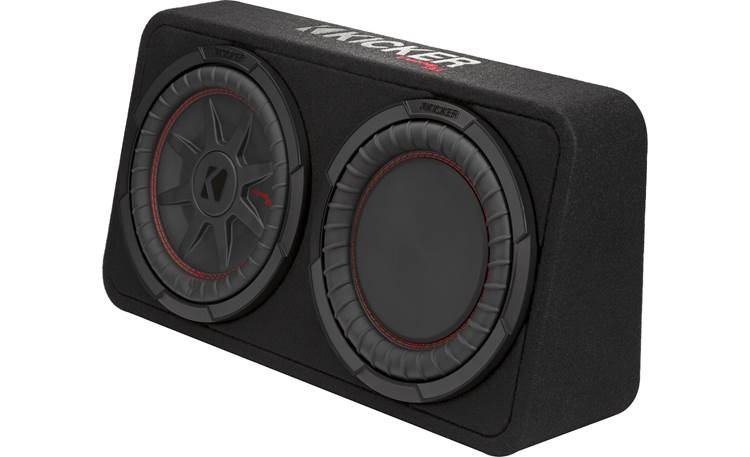 Kicker 48TCWRT102 Truck-style sealed enclosure with single 10" CompRT® 2-ohm subwoofer and passive radiator