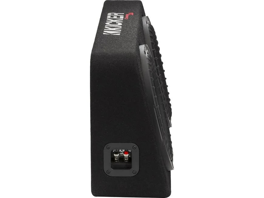 Kicker 48TCWRT102 Truck-style sealed enclosure with single 10" CompRT® 2-ohm subwoofer and passive radiator