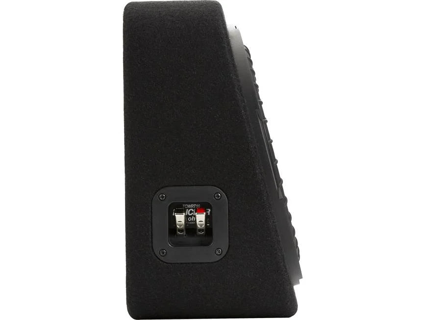 Kicker 48TCWRT102 Truck-style sealed enclosure with single 10" CompRT® 2-ohm subwoofer and passive radiator