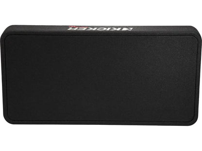 Kicker 48TCWRT122 Truck-style sealed enclosure with single 12" CompRT® 2-ohm subwoofer and passive radiator