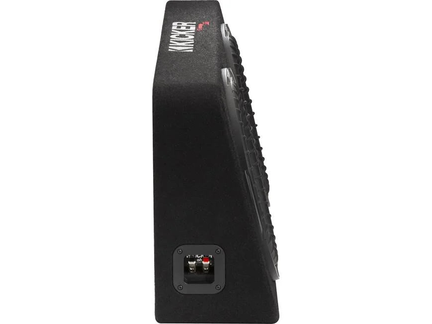 Kicker 48TCWRT122 Truck-style sealed enclosure with single 12" CompRT® 2-ohm subwoofer and passive radiator