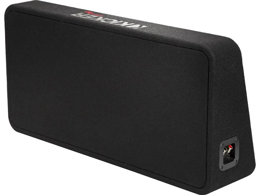 Kicker 48TCWRT122 Truck-style sealed enclosure with single 12" CompRT® 2-ohm subwoofer and passive radiator
