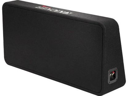 Kicker 48TCWRT122 Truck-style sealed enclosure with single 12" CompRT® 2-ohm subwoofer and passive radiator