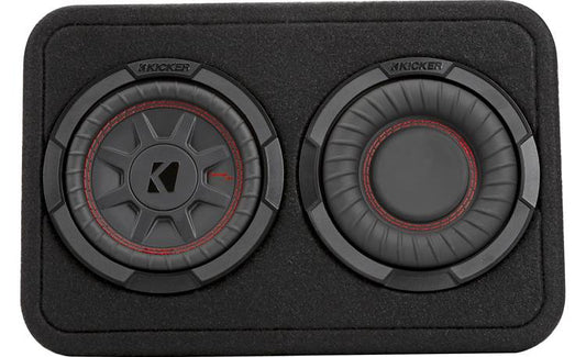 Kicker 48TCWRT672 Truck-style sealed enclosure with single 6-3/4" CompRT® 2-ohm subwoofer and passive radiator