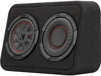 Kicker 48TCWRT672 Truck-style sealed enclosure with single 6-3/4" CompRT® 2-ohm subwoofer and passive radiator